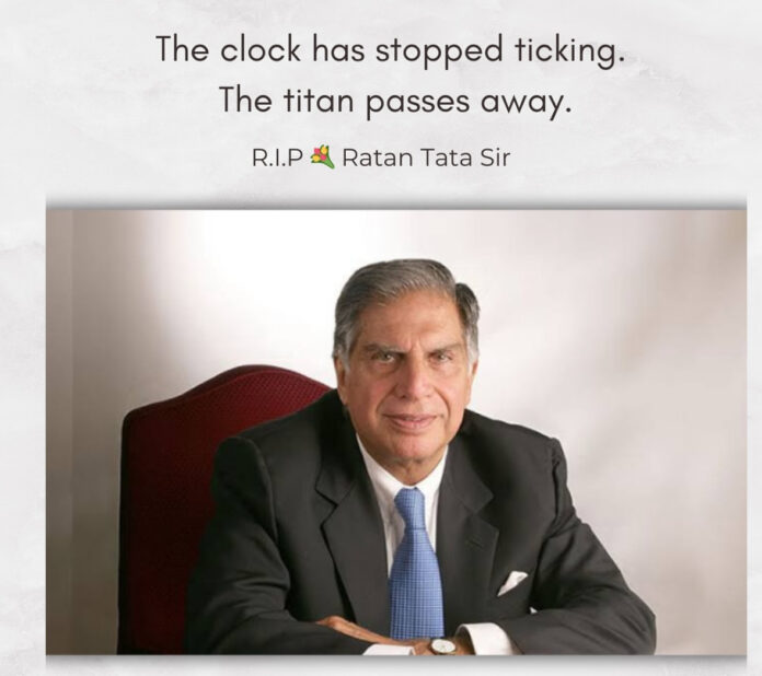 RIP The Titan & Legend, Padma Vibhushan Sir Ratan N Tata